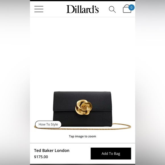 Ted Baker London Kira Rose Clutch w/ Detachable Crossbody Shoulder Strap | NWT - Picture 15 of 15